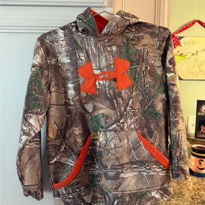 Under Armour Kids Camo Hoodie - Orange and Brown